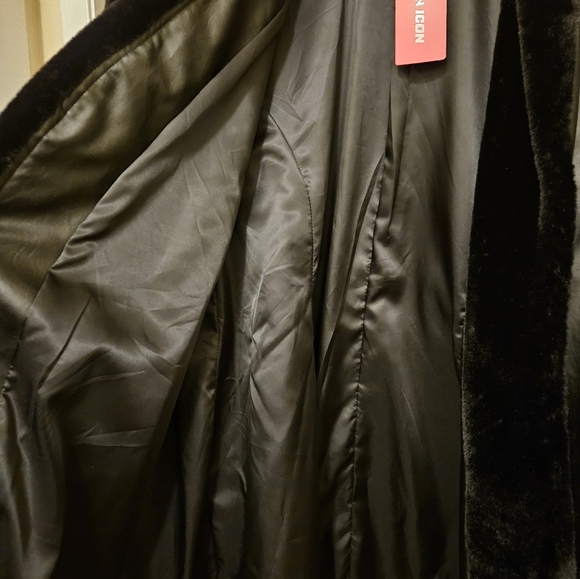 Faux Fur Lined Pleather Jacket - Picture 3 of 7